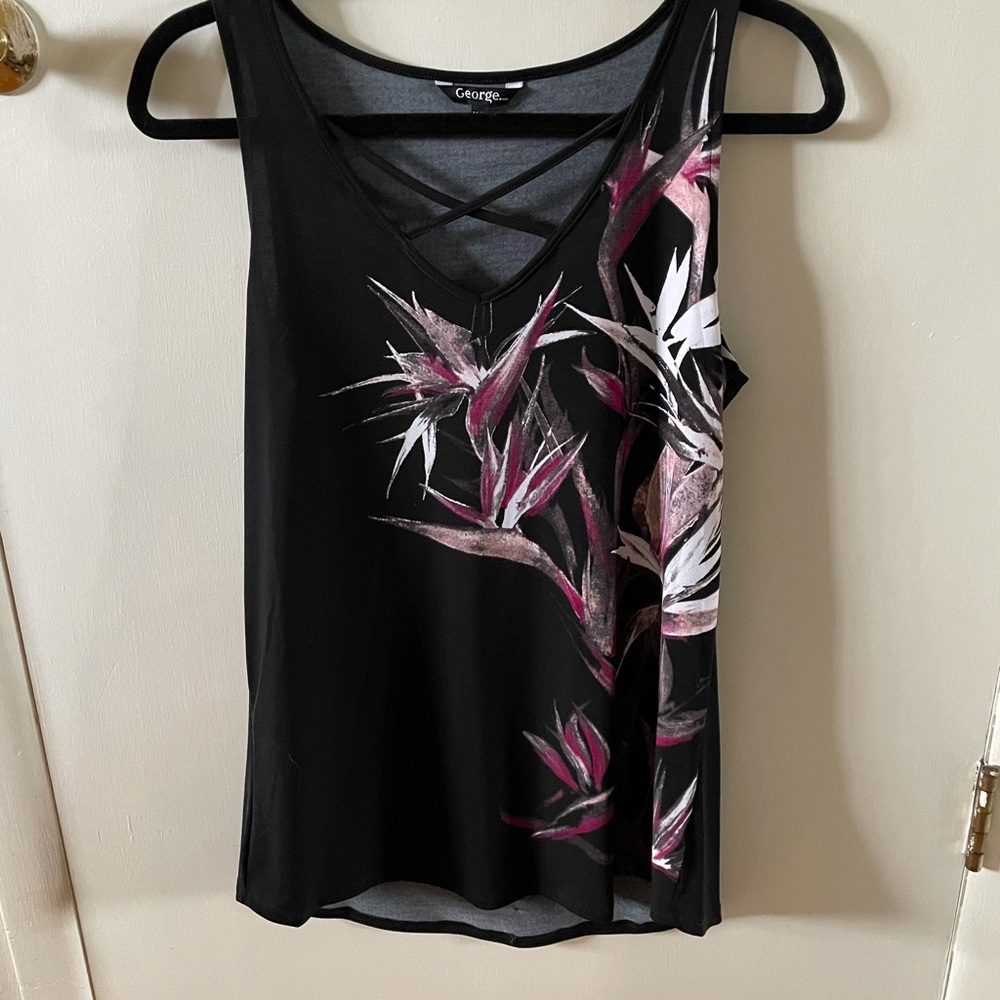 Floral sleeveless top 2/$25